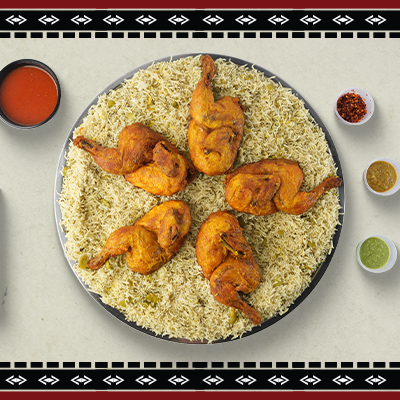 chicken machboos bagella Tray